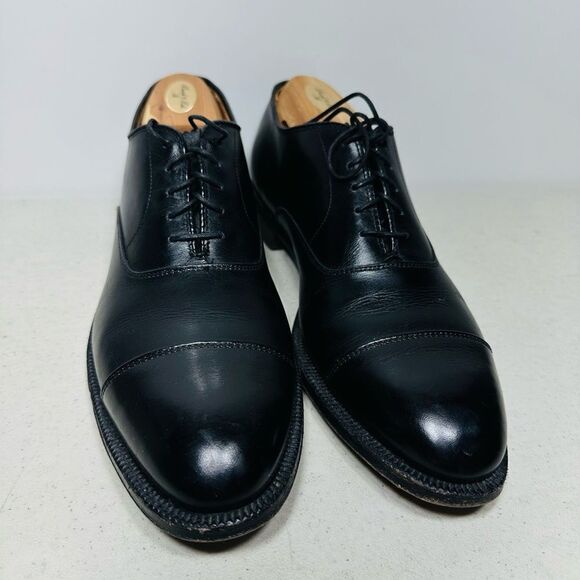 ALDEN 907 Men’s Straight Tip Balmoral Black Calfskin Shoes Size 10AAAA/AA main image 6